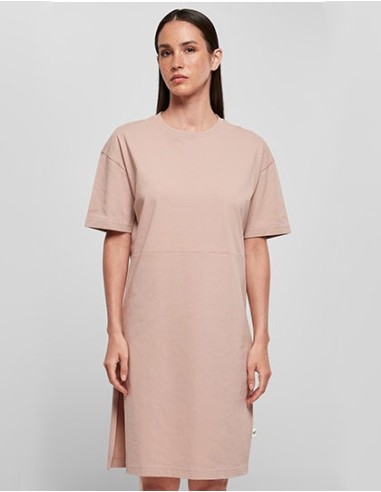 B-BY181-Ladies Organic Oversized Slit Tee Dress